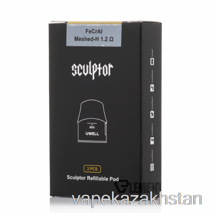 Vape Disposable Uwell Sculptor Replacement Pods 1.6mL Refillable Pods